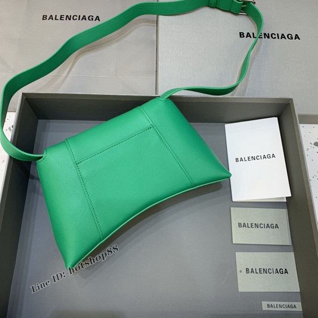 Balenciaga巴黎世家專櫃爆款小號平紋綠色Hourglass沙漏包 fyj1825